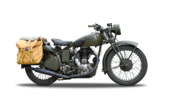 Motorcycle, old military vehicle