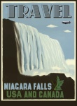 Cestovní plakát k Niagrským vodopádům