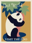Poster Panda Visit Zoo