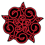 Red Celtic Knot Pattern