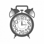 Clipart ceas cu alarmă retro