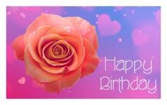 Rose Hearts Birthday Card
