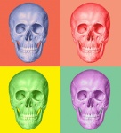 Skull Pop Art Background