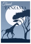 Tanzánia, Afrika utazási poszter