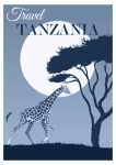 Póster de viaje de África de Tanzania