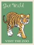 Tigris látogatás az állatkertben poszter