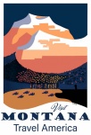 Travel Montana Vintage Poster