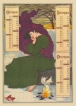 Arte del calendario vintage Póster
