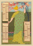 Poster de artă cu calendar de epocă