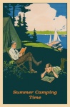 Vintage campingplats affisch