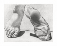 Vintage kunst voeten illustratie