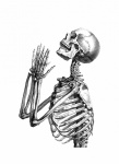 Vintage kunst schedel skelet