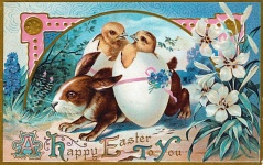 Pulcino del coniglietto di Pasqua dell&#