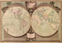 Mappa del mondo d'epoca