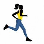 Woman Running Clip Art