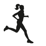Clipart Siluetă Femeie care alergă