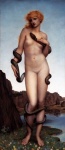 Mujer, Serpiente Arte Vintage