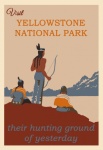 Cartel de viaje de Yellowstone, Wyoming