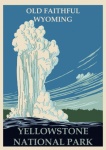 Cartaz de viagem de Yellowstone, Wyoming