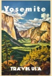 Yosemitský cestovní plakát