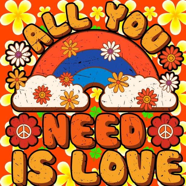 All You Need Is Love Hippie Poster Free Stock Photo - Public Domain ...
