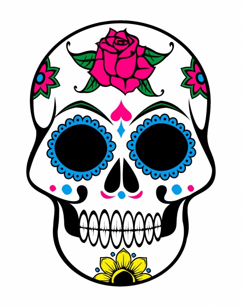 Sugar Skull Floral Art Free Stock Photo - Public Domain Pictures