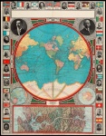 1913 mundo de projeção esférica