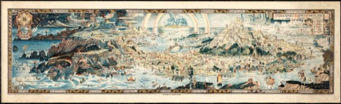 1917 Un mapa antiguo de Fairyland