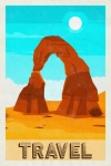 Affiche de voyage dans le désert américa