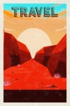 Cartel de viaje del desierto americano