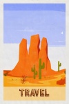 Poster di viaggio nel deserto americano