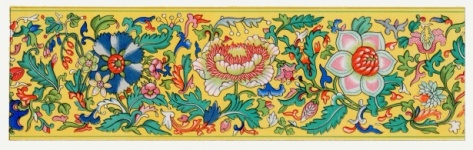 Ázsiai mintás háttér virágok