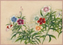 Asiatische Kunst Blumen Aquarell