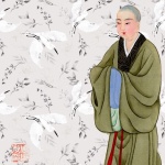 Buddist Monk Vintage Illustration