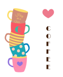 Pila de equilibrio de tazas de café