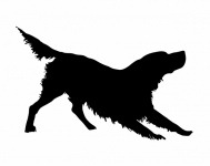 Dog Playful Silhouette Clipart