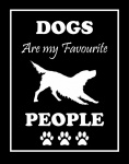 Citation de silhouette de chien Poster