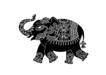 Elephant Mehndi Pattern Clipart