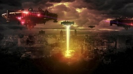 Explosión y guerra alienígena