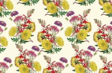 Floral Bouquet Vintage Wallpaper