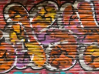 Graffiti en persiana enrollable