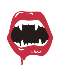 Halloween mond druipend bloed