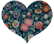 Hjärta Blommor Textur Clipart