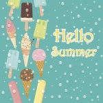 Poster de vară cu înghețată