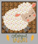 Aranyos őszi bárány illusztráció