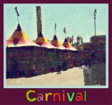 Stilizált játékfülkék karneváli fotó