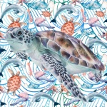 Havssköldpadda digital konst