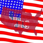 Bandera de Estados Unidos el 4 de julio 