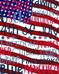 Plakát vlajky Ameriky 4. července