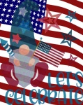 Плакат с флагом Америки 4 июля